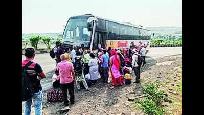 Shivshahi passengers stranded after bus breaks down in ghat