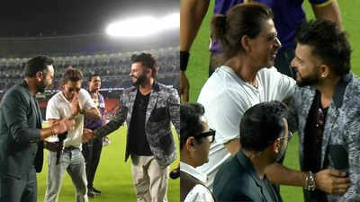 Netizens react as Shah Rukh Khan apologises profusely to Suresh Raina, Akaash Chopra as he accidently interrupts their show, VIRAL video wins the internet - WATCH