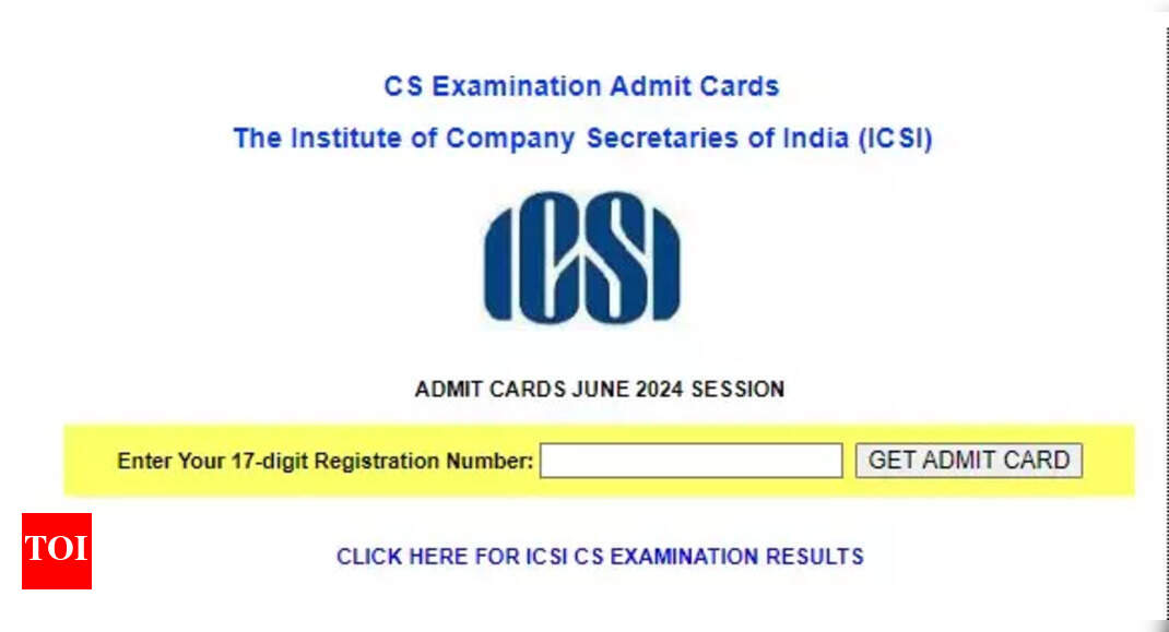 ICSI CS Executive, Professional Admit Card June 2024 released at icsi ...