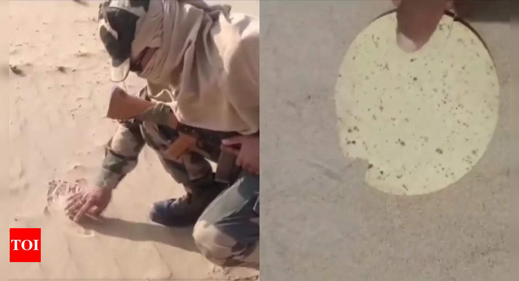 Video: BSF jawan roasts ‘papad’ on sand in Bikaner amid intense heatwave | India News