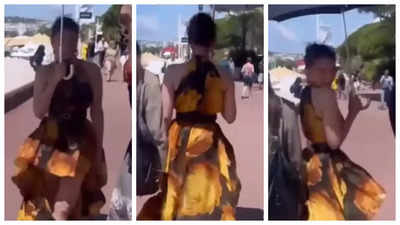 'Heeramandi' star Aditi Rao Hydari shows off her viral 'Gaja Gamini' walk at the Cannes 2024 - WATCH video