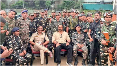 Ajay Devgn and Rohit Shetty spend time with soldiers during 'Singham Again' shoot in Jammu and Kashmir