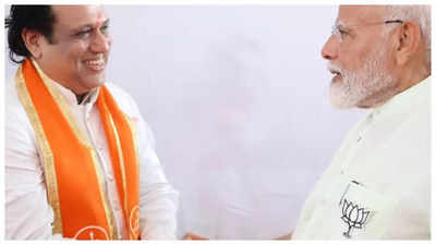 Govinda meets PM Narendra Modi in Mumbai during campaigning; See pic
