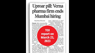 One more pharma firm in Goa backtracks on Maharashtra hiring drive after backlash