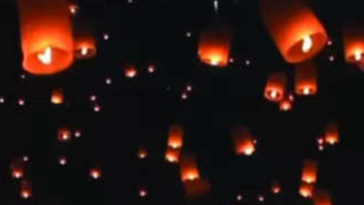 Lantern festival on Morjim beach switched off
