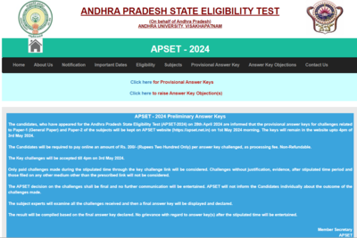 APSET 2024 Results Out: Download your scorecard and cut-off list here