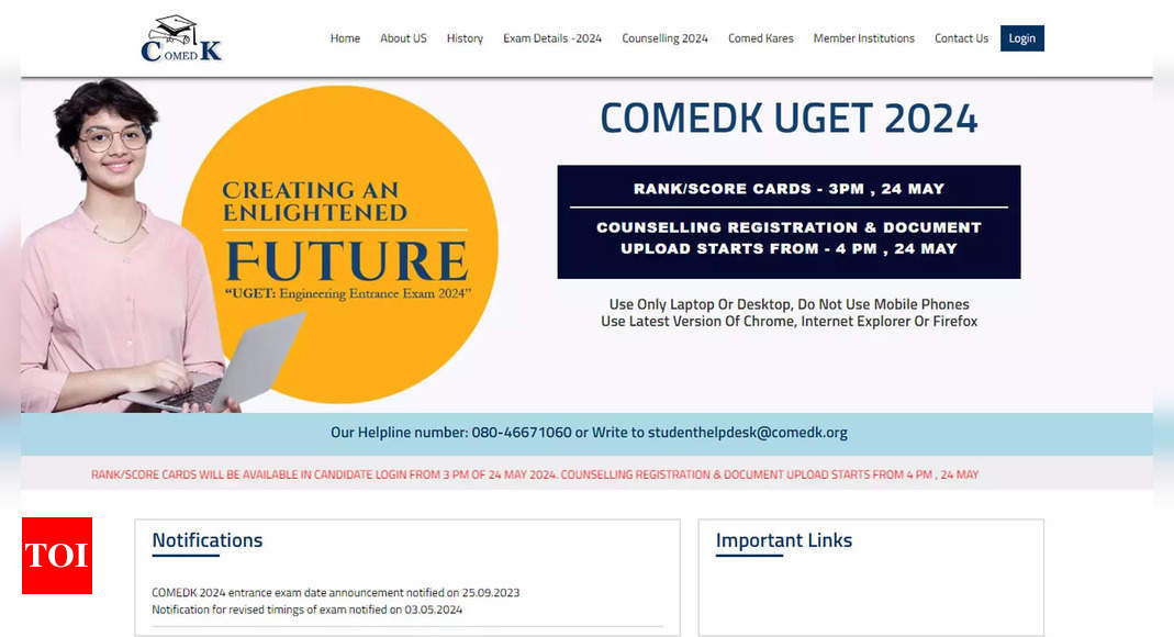 COMEDK UGET 2024: Counselling Registration Begins for Engineering and Architecture Aspirants; Apply here