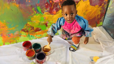 Just 1 year, 152 days old: Ghana toddler sets record as world's youngest male artist