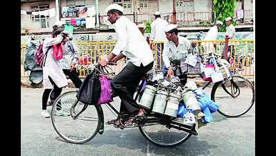 Space earmarked by BMC for dabbawalas to park their bicycles