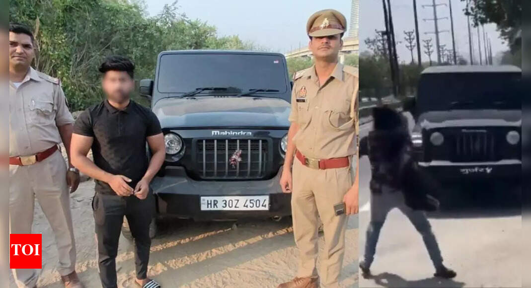 Noida Police put brakes on Delhi man's reckless driving in city, arrest him | Noida News - Vimarsana News