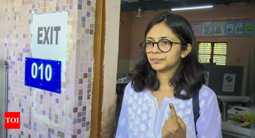 ‘Women’s participation in politics very important’: AAP MP Swati Maliwal after casting vote in Delhi | India News