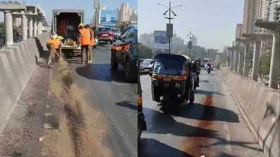 Maharashtra: Thane's Ghodbunder road under repair, traffic police implements temporary heavy vehicle restriction