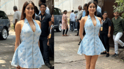 Janhvi Kapoor makes a case for baby blue
