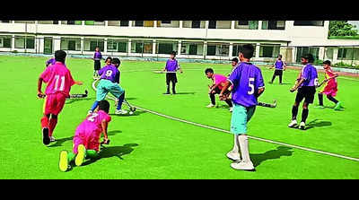 Catching them young: 7-yr-olds take part in hockey tourney in Simdega