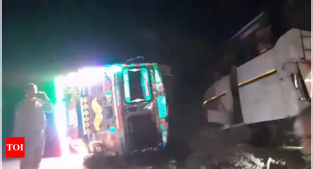 11 dead, 10 injured as dumper truck falls on bus parked near highway in ...