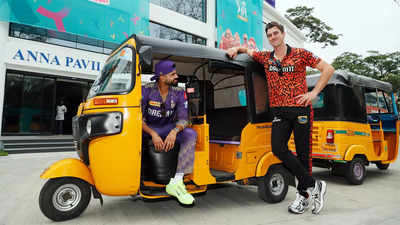 IPL 2024 Final, KKR vs SRH: Watch - Pat Cummins and Shreyas Iyer's tuk-tuk ride to Marina Beach for...