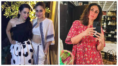 Kareena Kapoor stuns in a floral-printed kaftan; sister Karisma Kapoor calls it 'couture on the couch' - See photo
