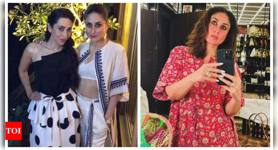 Kareena Kapoor stuns in a floral-printed kaftan; sister Karisma Kapoor calls it ‘couture on the couch’ – See photo |