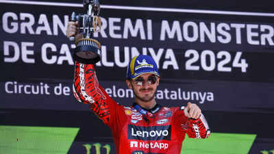 Defending world champion Francesco Bagnaia wins Catalunya MotoGP