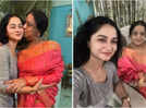 Actress Rajini visits veteran actress Hema Choudhry; Updates fans on her health