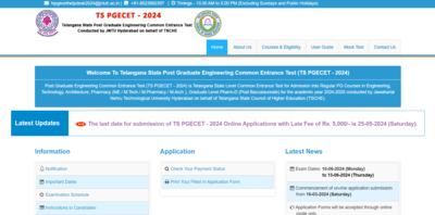 TS PGECET 2024 Admit Card Tomorrow: Check Steps To Download, Revised ...