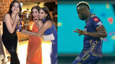 Andre Russell goes 'Lutt Putt Gaya' with Ananya Panday in KKR's post title win bash - WATCH