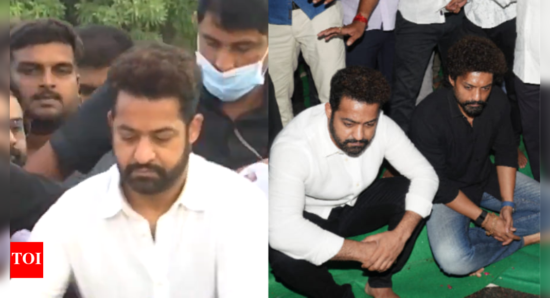 Jr. NTR and Kalyan Ram pay tribute to NTR on his 101st birth anniversary at NTR Ghat | Telugu Movie News - Vimarsana News