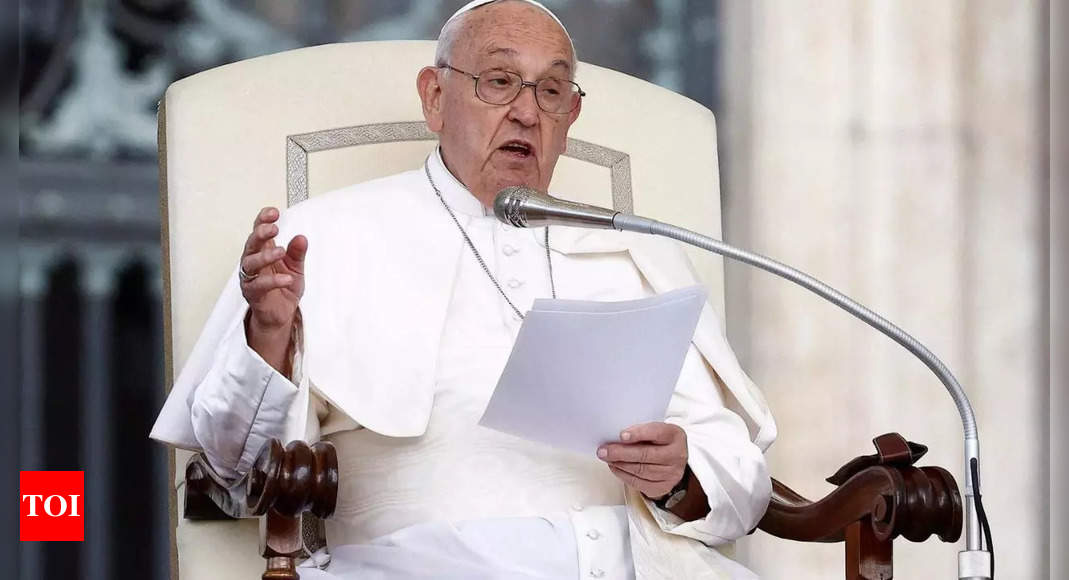 Pope Francis apologises after reported use of homophobic slur: Vatican – Times of India