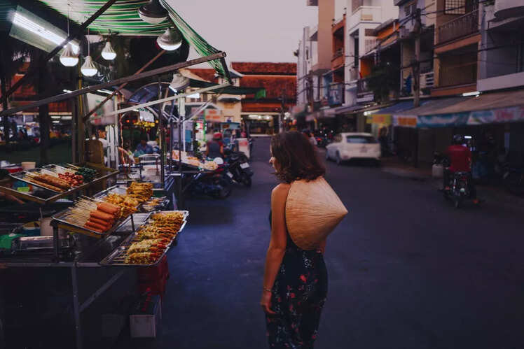 Ben Thanh Night Market in Ho Chi Minh City, Vietnam