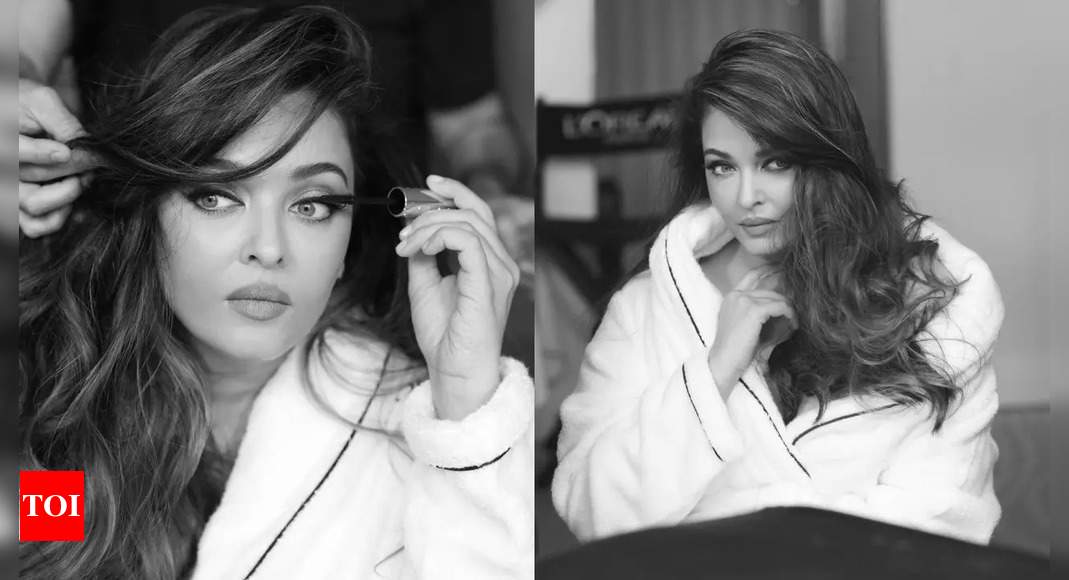 Netizens react as Aishwarya Rai Bachchan sets the internet on fire with BTS pictures from Cannes in a robe: ‘She should have gone on the red carpet like this’ | Hindi Movie News