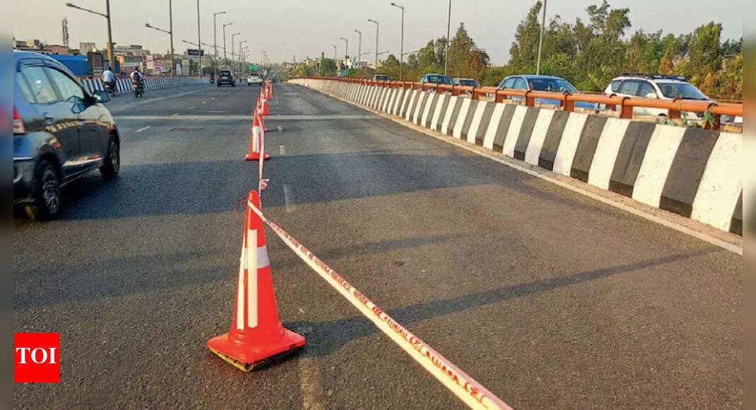 Hero Honda Chowk Flyover Hero Honda Chowk Flyover Sinks, NHAI Takes