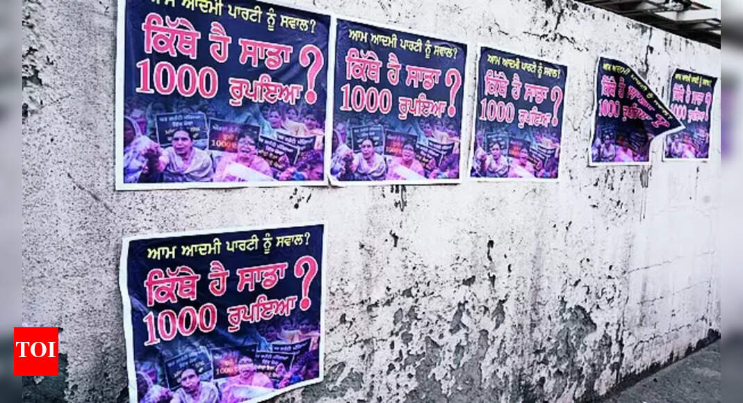 AAP: Nameless posters take a swipe at AAP: 'Where are our 1,000' | Ludhiana News - Vimarsana News