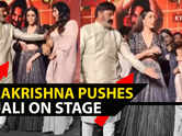 Actress Anjali narrowly avoids a fall after Nandamuri Balakrishna pushes her on stage; Hansal Mehta calls the south star a 'S**MBAG'