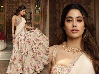 Janhvi Kapoor's floral lehenga set is perfect for a summer wedding