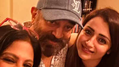 Kamal Haasan and Trisha's picture from the 'Thug Life' shoot out!