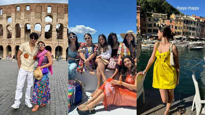 Anant Ambani-Radhika Merchant’s pre-wedding cruise party: Sara Ali Khan and brother Ibrahim have a gala time in Rome; Ananya Panday looks cheerful in yellow