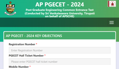 AP PGECET 2024 answer key, response sheet out at cets.apsche.ap.gov.in: Direct links here