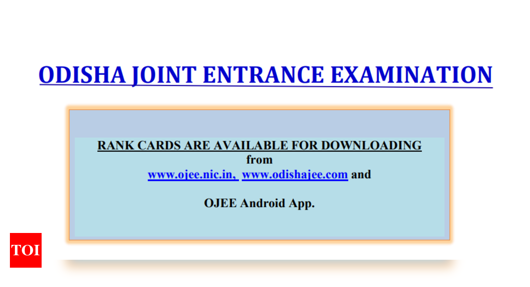 OJEE Result 2024 out at ojee.nic.in: Check toppers’ list and direct link to download rank card