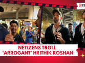 'Kuch ajeeb...': Hrithik Roshan yells at paparazzi for following him at the airport, gets trolled for his behaviour