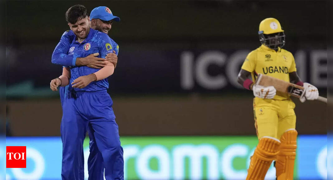 AFG vs UGA T20 World Cup Live Score:Afghanistan take on debutants Uganda  - The Times of India