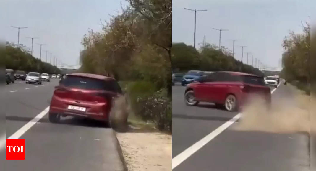 Watch: Man performs dangerous stunts in Hyundai i20 on Noida Expressway, police slaps hefty Rs 55,000 challan