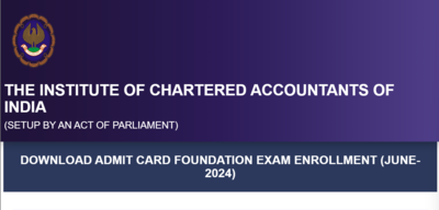 ICAI CA Foundation admit card 2024 out for June session, direct link to download