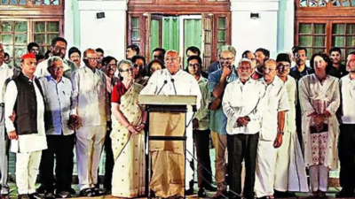 Will take steps at right time: Mallikarjun Kharge after INDIA meeting