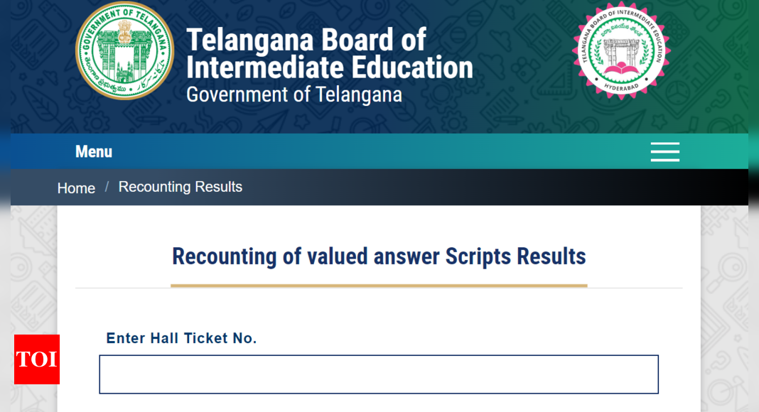 TS Inter 1st, 2nd year reverification, recounting results 2024 declared: Direct links to check