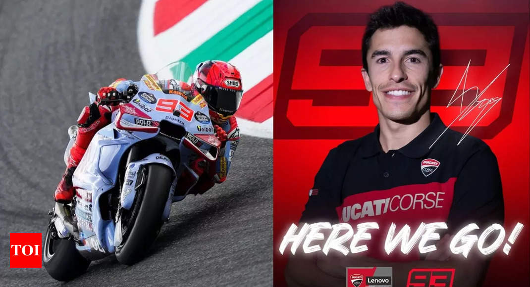 MotoGP: Marc Marquez signs for factory Ducati, will partner Pecco from 2025  - Times of India