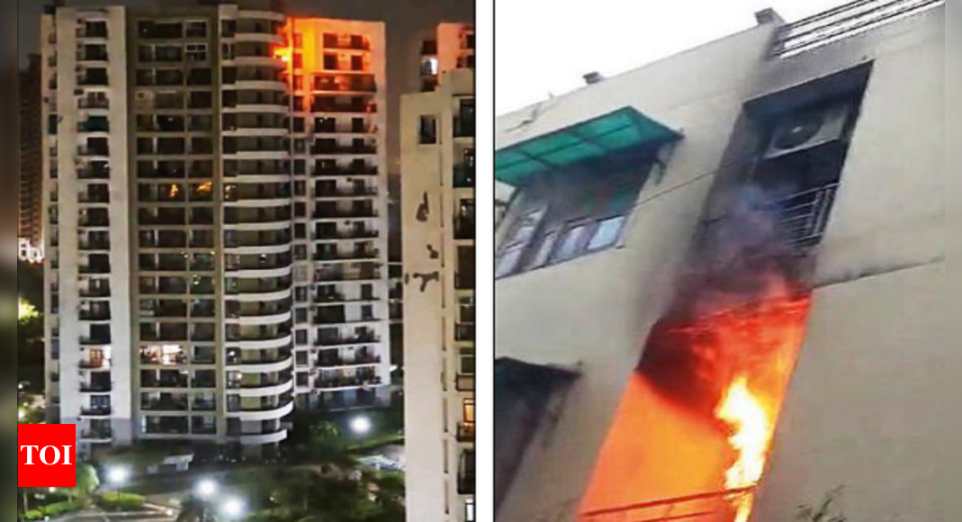 AC blast triggers another flat fire, two guards dousing flames injured in Noida