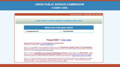 UPSC CSE Prelims Admit Card 2024 released at upsconline.nic.in, direct link to download hall ticket here