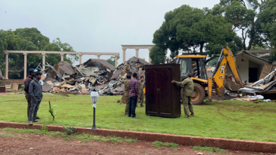 Pune car crash: Satara dist administration razed off illegal constructions in MPG club made by grandparents and father of teen