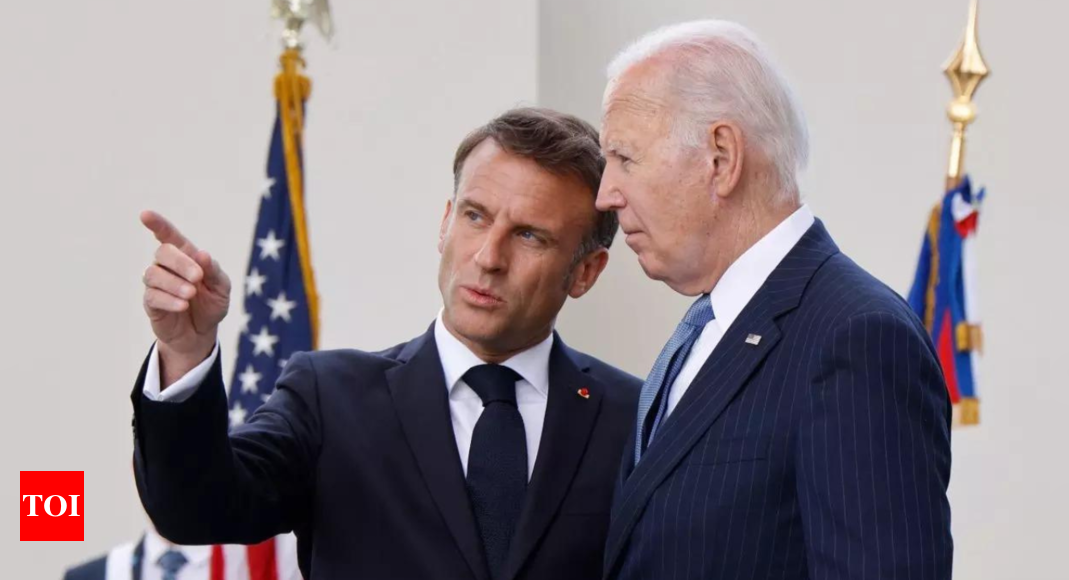 French President Macron hosts Joe Biden as two leaders try to move past trade tensions – Times of India