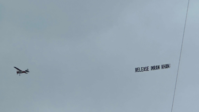 Plane carrying message 'Release Imran Khan' spotted hovering during India vs Pakistan T20 World Cup match in New York